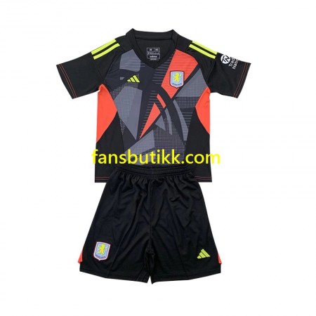 Fotballdrakt Aston Villa Keeper Barn Bortetrøye 2024-2025 Kortermet